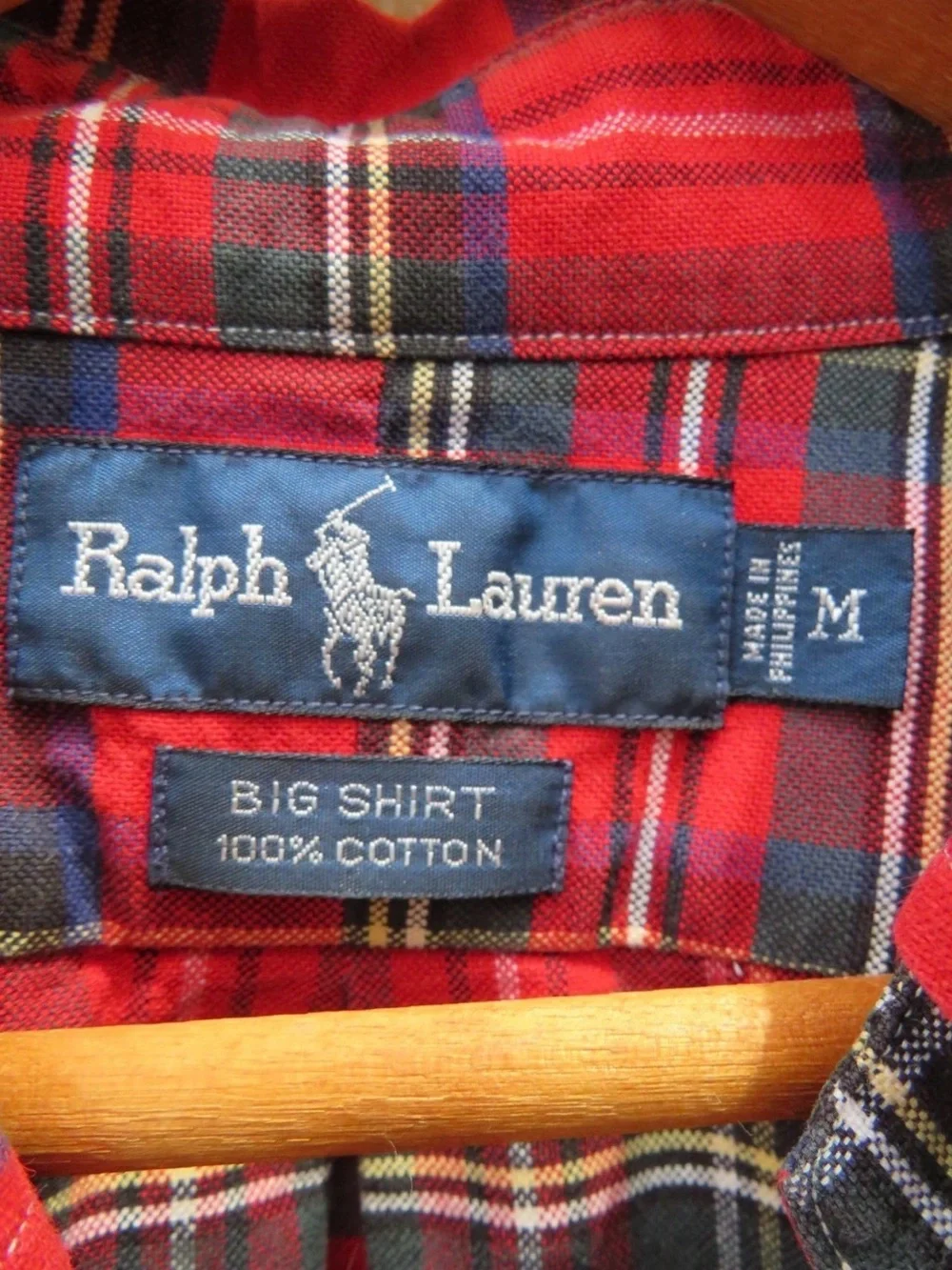 Polo by Ralph Lauren Red Plaid Button-Down Shirt M